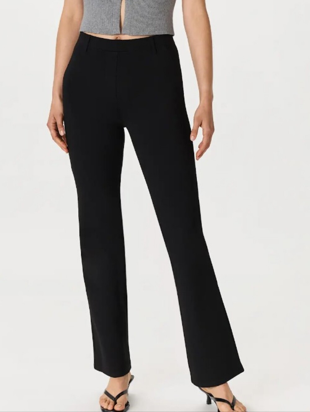 Quince Ultra Stretch Ponte Bootcut Pants Black